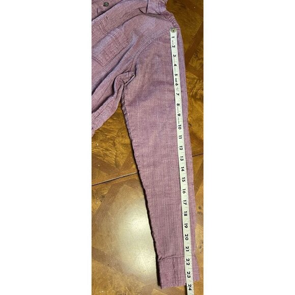 Mountain Hardwear Button Up Tie-Waist Shirt Purple Women's Size Small S - Picture 10 of 11